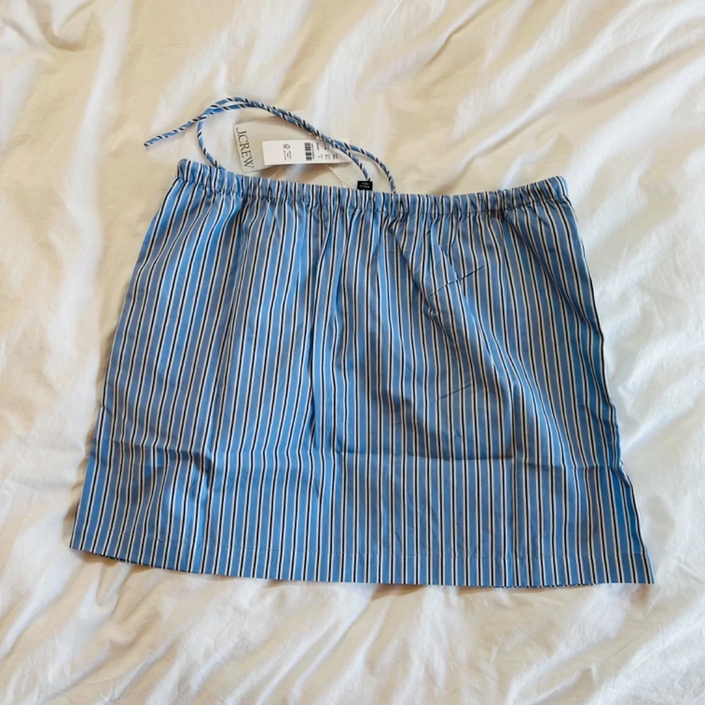 J.Crew Tie-waist Mini Skirt in Striped Cotton Poplin - Picture 7 of 7